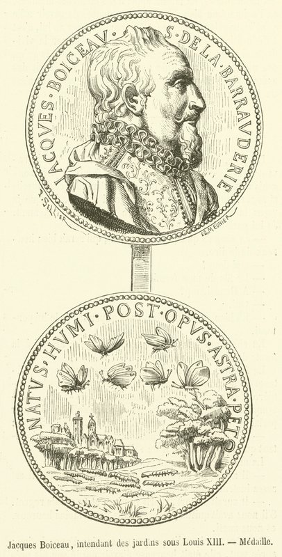 Jacques Boiceau, Superintendent of Gardens under Louis XIII, Medal (engraving) by French School