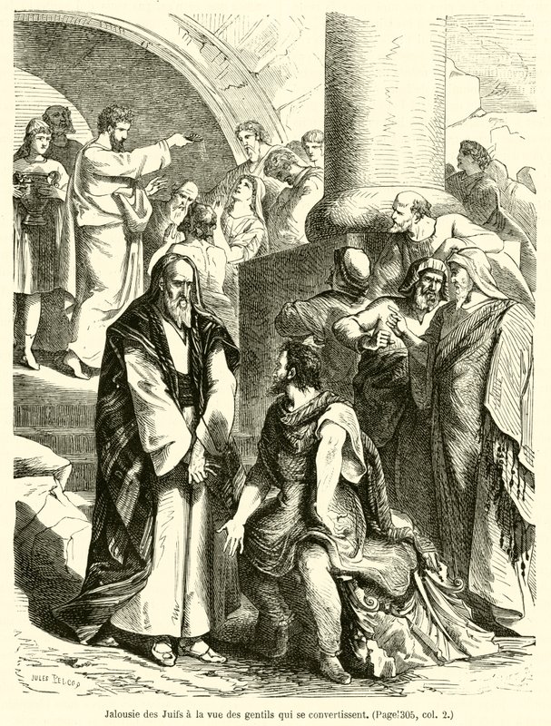 Jealousy of the Jews at the Sight of Gentiles Converting by French School