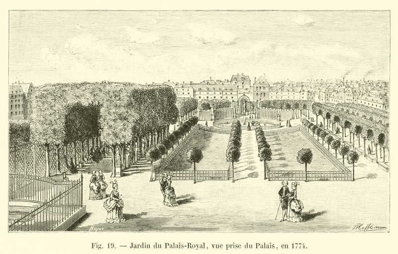 Palais-Royal Garden, View Taken from the Palace, 1774 by French School