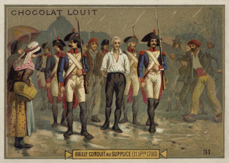 Jean Sylvain Bailly on his way to the guillotine, 11 November 1793 by French School