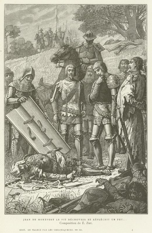 Jean de Montfort Discovering the Body of Charles of Blois after the Battle of Auray, 1364 by French School