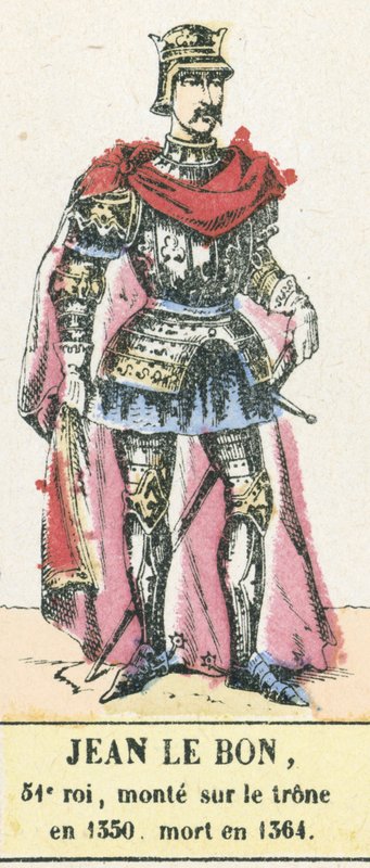 John the Good, 51st King, ascended the throne in 1350, died in 1364 by French School