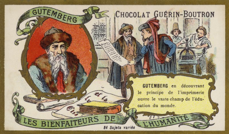 Johannes Gutenberg, German engraver, inventor and printer by French School