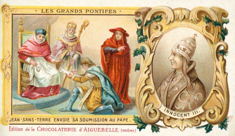 John, King of England, Sends His Submission to Pope Innocent III by French School