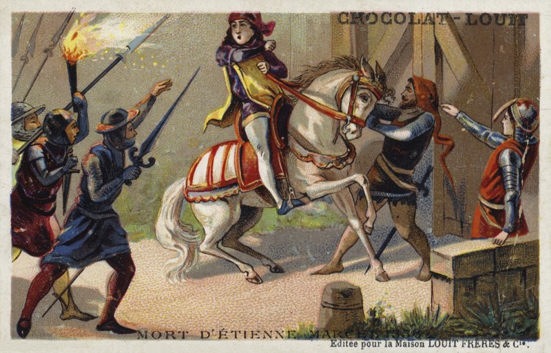 Killing of Etienne Marcel, Provost of the Merchants of Paris, by Jean Maillard, Paris, July 1358 by French School