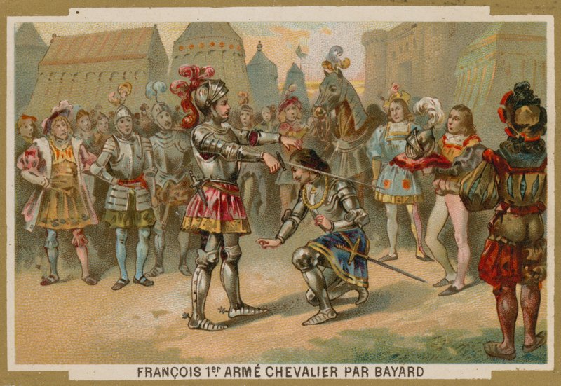 King Charles I of France Knighted by Chevalier de Bayard, 1515 by French School