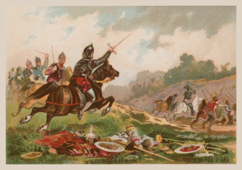 King Lothair of France (941-986) by French School