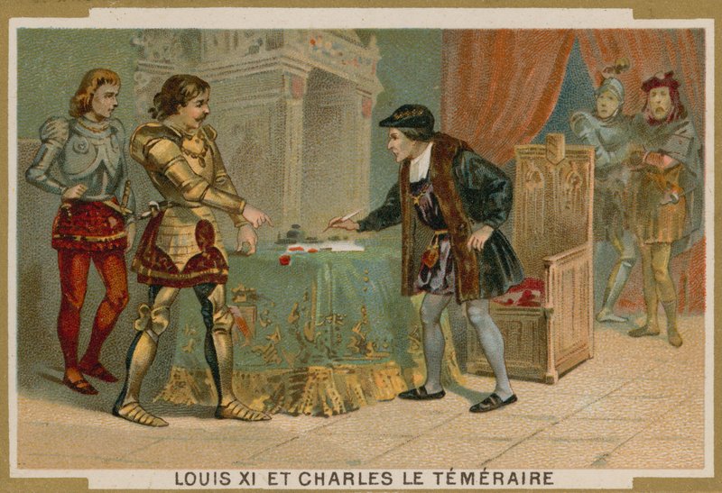 King Louis XI of France and Charles the Bold, Duke of Burgundy by French School