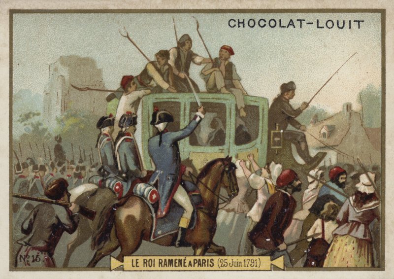 King Louis XVI is brought back to Paris, 25 June 1791 by French School