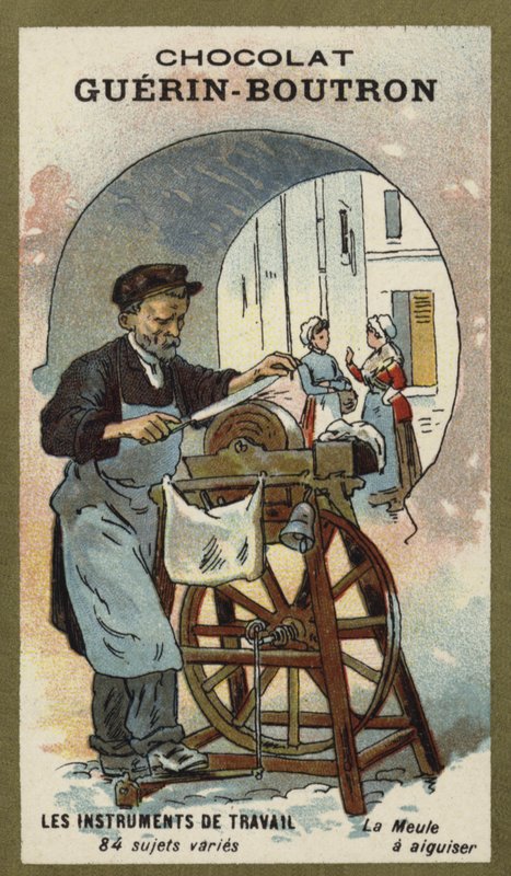 Knife Sharpening Grindstone by French School