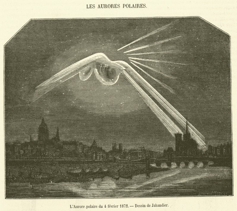 The Polar Aurora of February 4, 1872 (engraving) by French School