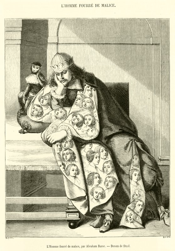 The Man Full of Malice (engraving) by French School
