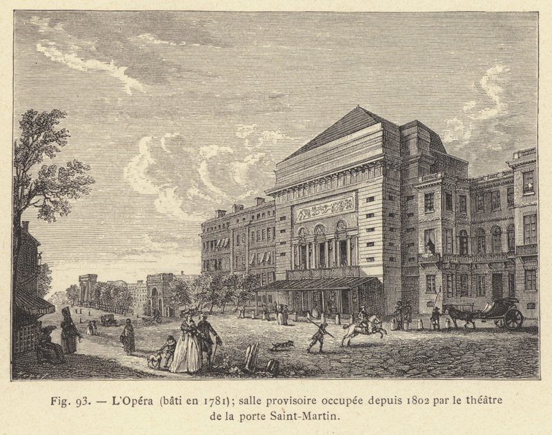 The Opera, Built in 1781, Temporary Hall Occupied Since 1802 by the Theatre of the Porte Saint-Martin by French School