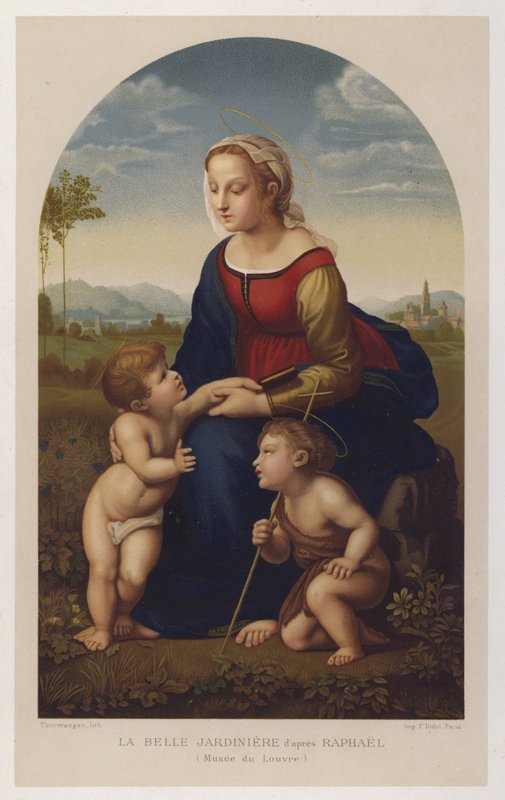 La Belle Jardiniere after Raphael, Louvre Museum by French School