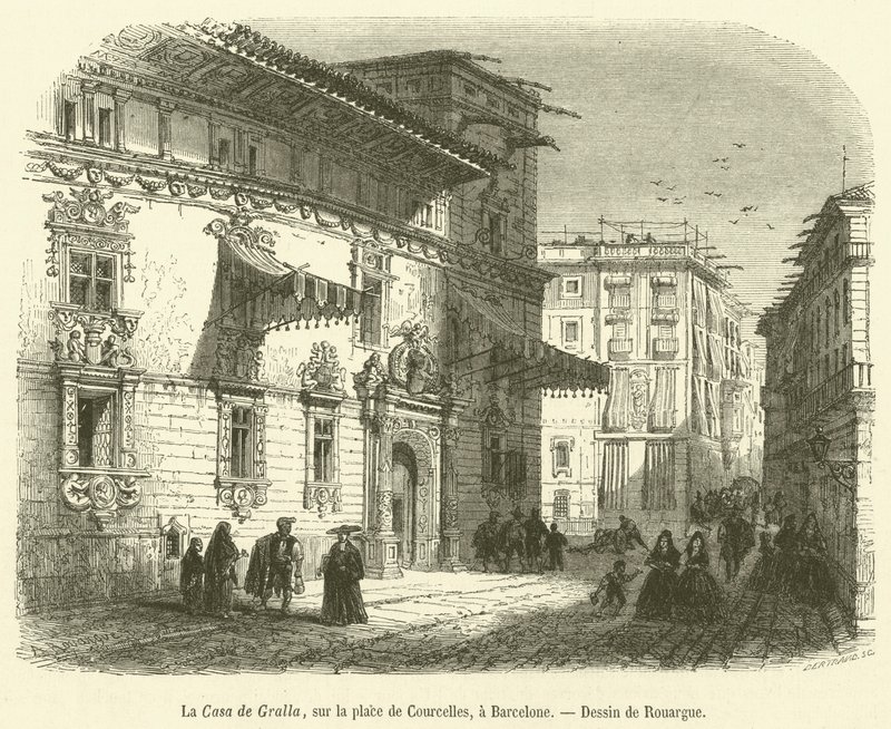 The House of Gralla, on Courcelles Square, in Barcelona by French School