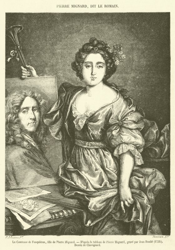 The Countess of Feuquieres, Daughter of Pierre Mignard (engraving) by French School