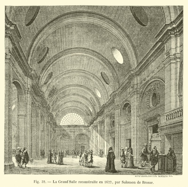 The Great Hall rebuilt in 1622 by Salomon de Brosse by French School