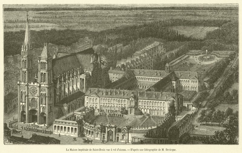The Imperial House of Saint-Denis seen from a bird