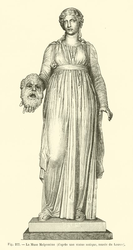 The Muse Melpomene (engraving) by French School