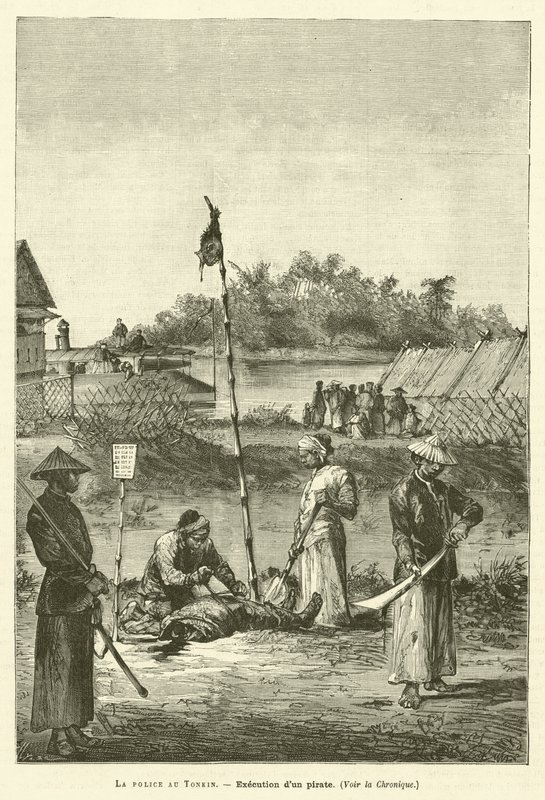 The Police in Tonein (engraving) by French School