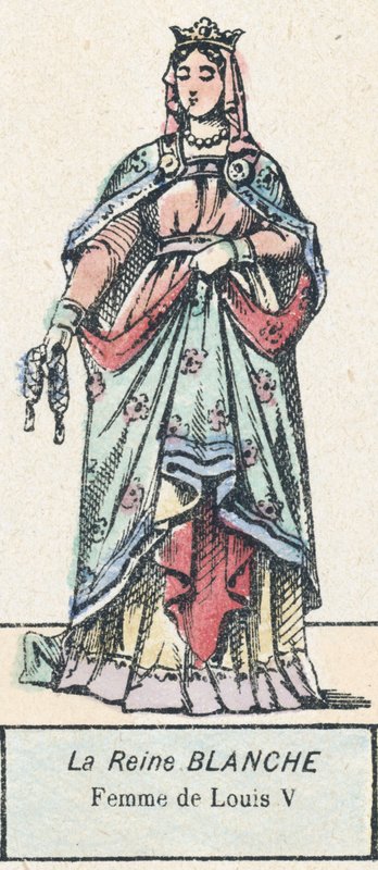 Queen Blanche, Wife of Louis V by French School