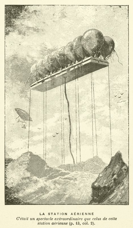 The Aerial Station (engraving) by French School