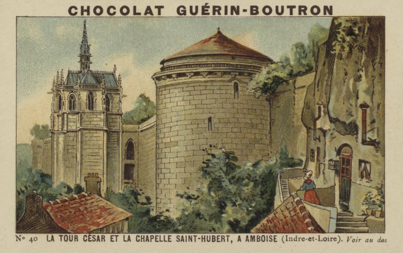 Cesar Tower and Saint-Hubert Chapel, Amboise, Indre-et-Loire by French School