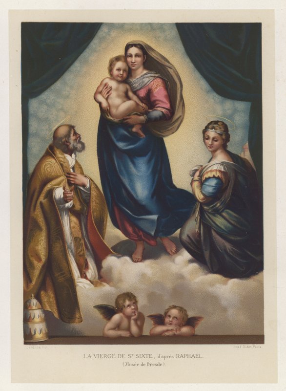 The Virgin of St. Sixtus, after Raphael, Dresden Museum by French School