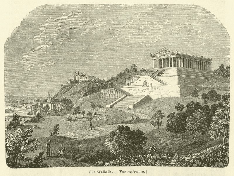 The Walhalla, Exterior view by French School