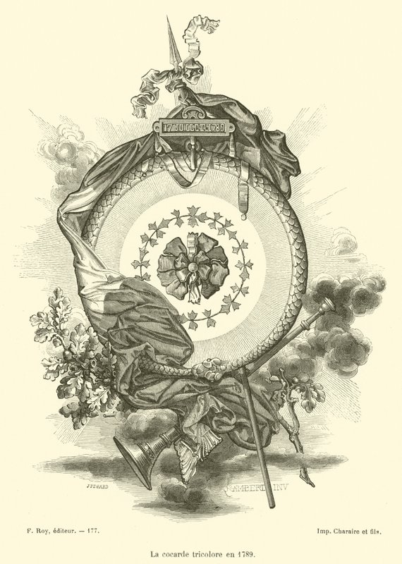 The Tricolor Cockade in 1789 by French School