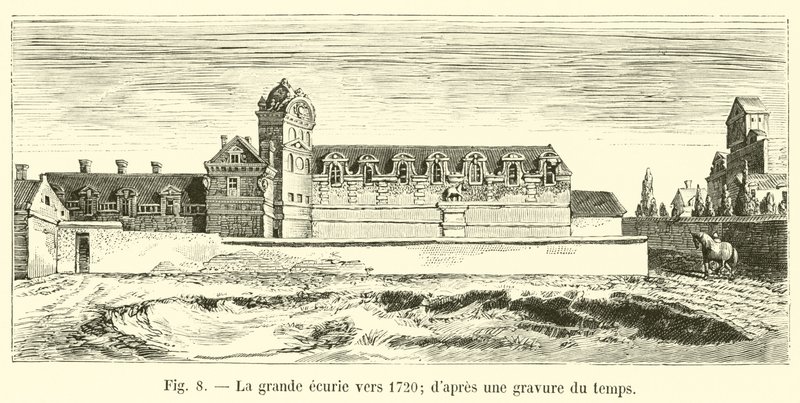 The Great Stable circa 1720; after an Engraving of the Time by French School