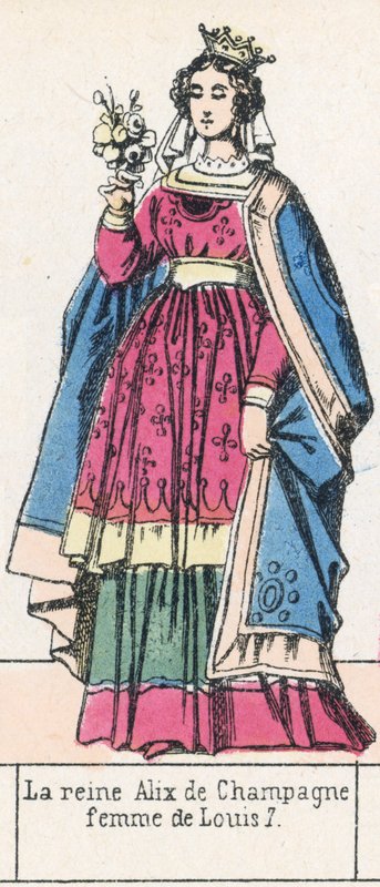 Queen Alix of Champagne, wife of Louis VII by French School