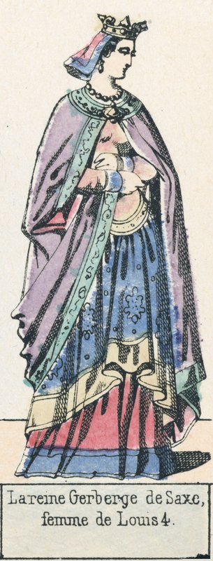 Queen Gerberge of Saxony, wife of Louis IV by French School