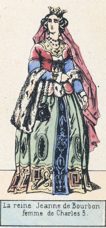 Queen Jeanne of Bourbon, wife of Charles V by French School