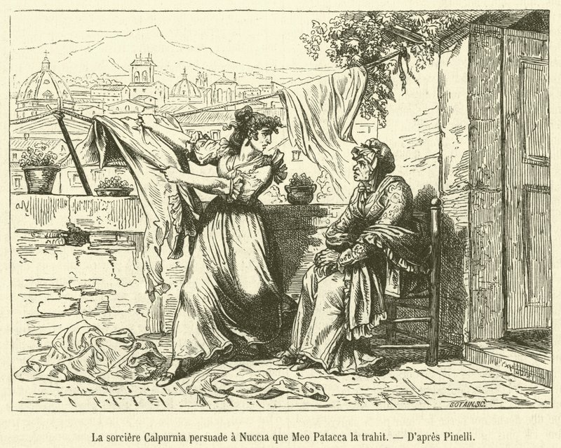 The Witch Calpurnia Persuades Nuccia that Meo Patacca Betrayed Her by French School