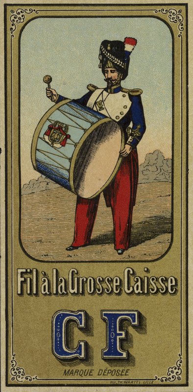Label for Bass Drum thread by French School