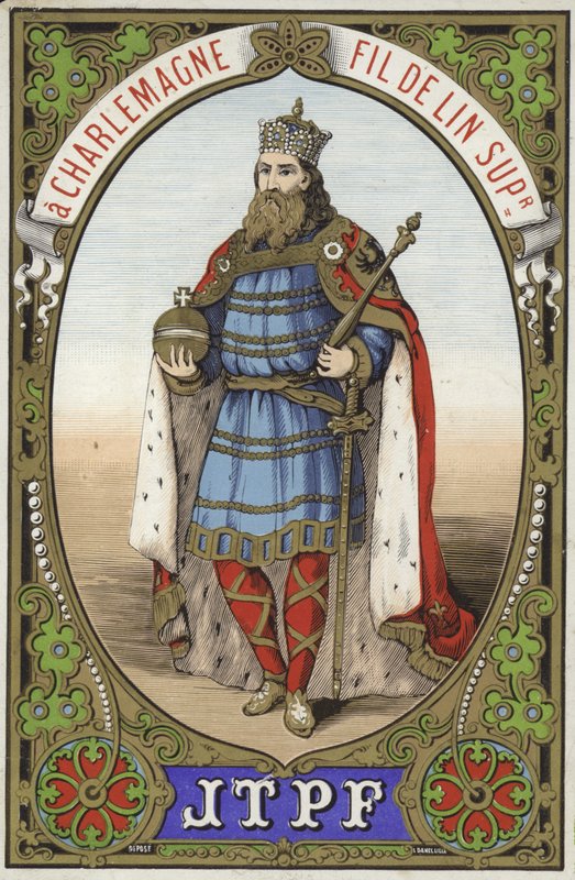 Label for Charlemagne thread by French School
