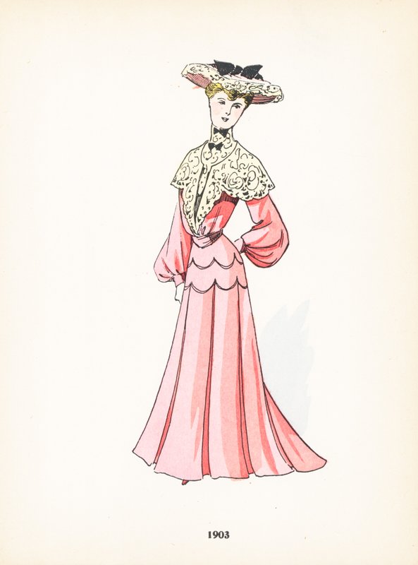 Ladies fashion, 1903 by French School