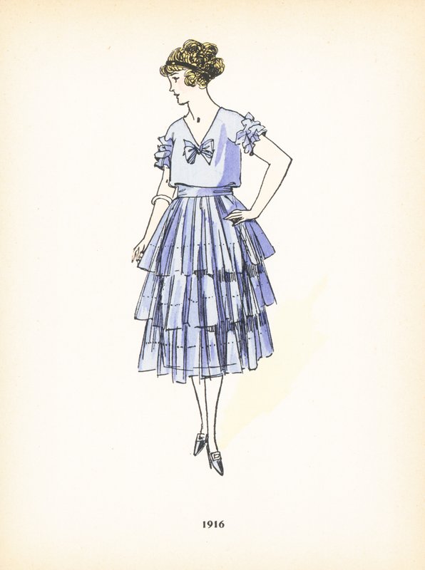 Ladies fashion, 1916 by French School