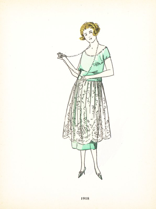 Ladies fashion, 1918 by French School