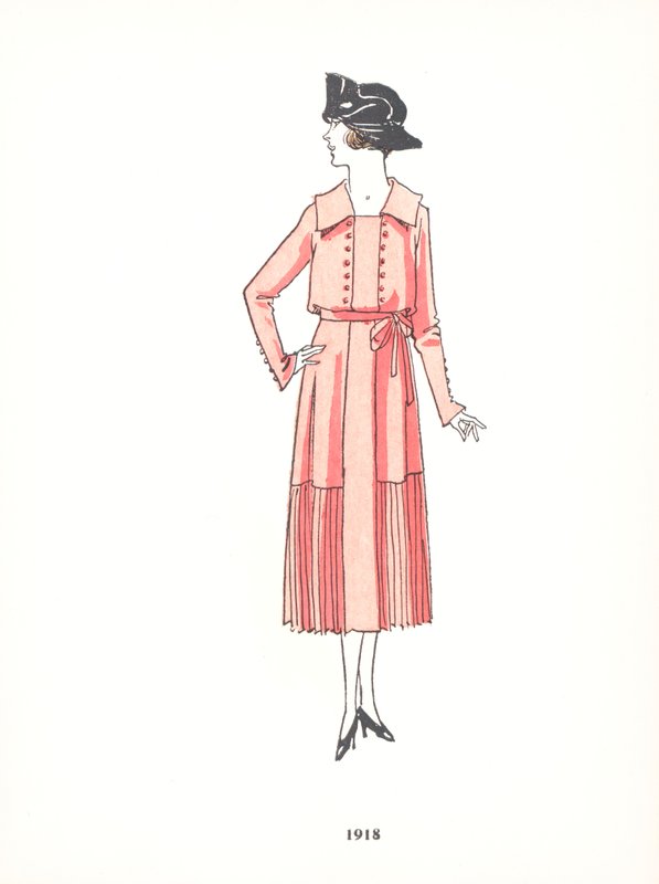 Ladies fashion, 1918 by French School