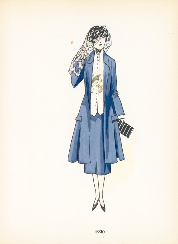 Ladies fashion, 1920 by French School