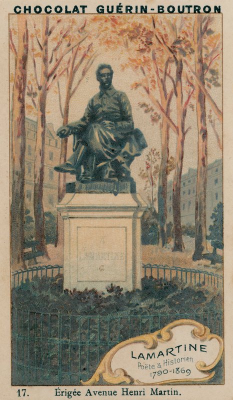 Lamartine, Poet & Historian, 1790-1869, Erected Avenue Henri Martin by French School