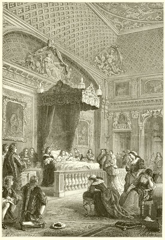 Last Moments of King Louis XIV by French School