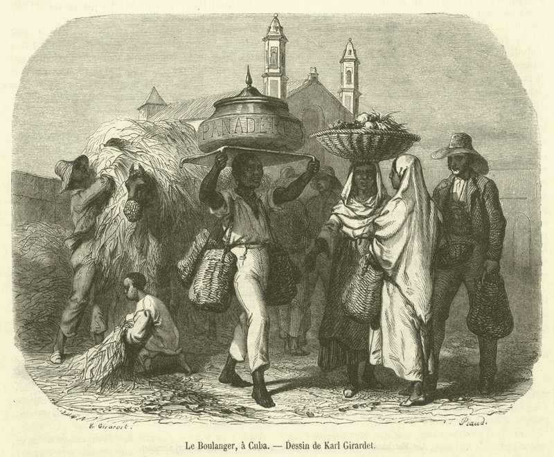 The Baker, in Cuba (engraving) by French School