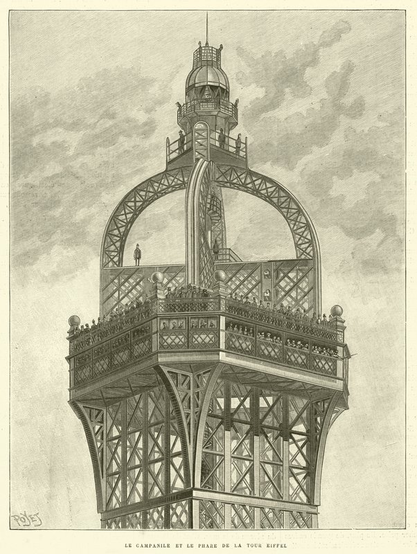 The Campanile and the Lighthouse of the Eiffel Tower by French School