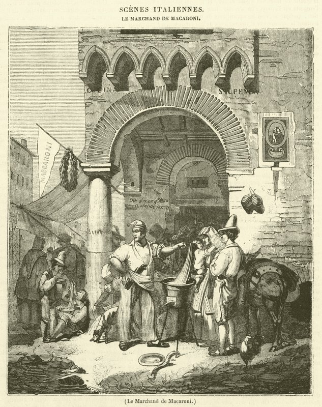 The Macaroni Merchant by French School