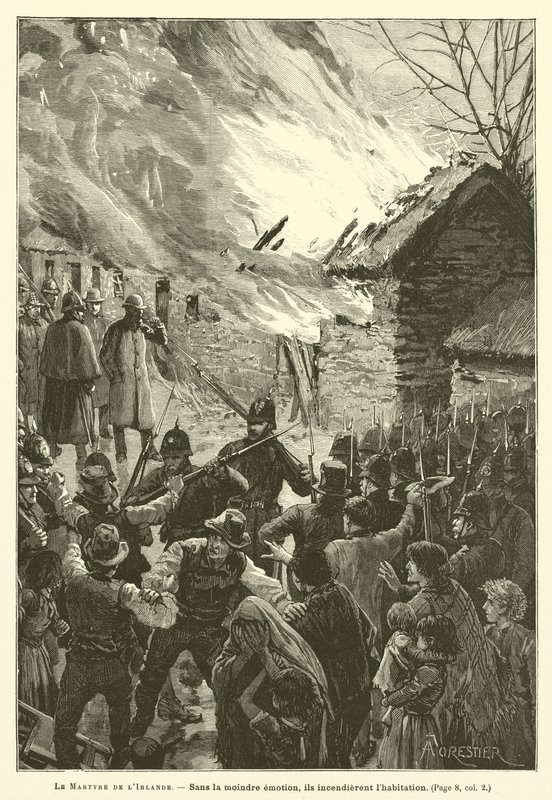 The Martyrdom of Ireland (engraving) by French School