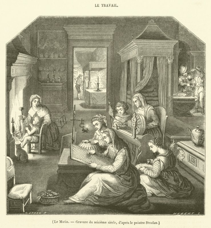 The Morning, Sixteenth Century Engraving by French School