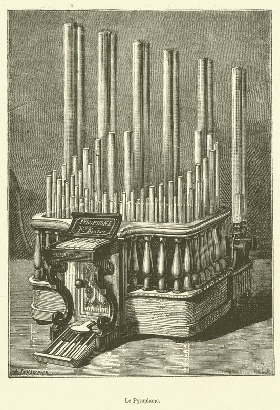 The Pyrophone (engraving) by French School